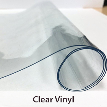 clear vinyl menu